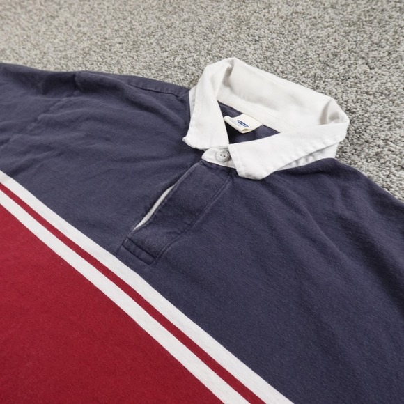 Old Navy Other - Old Navy Rugby Shirt Mens 2XL Blue Red Colorblock Polo Short Sleeve Preppy Y2K